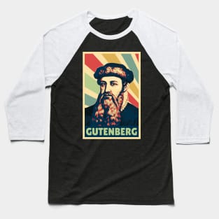 Johannes Gutenberg Vintage Colors Baseball T-Shirt